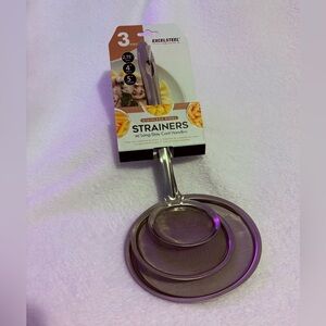 Stainless Steel Strainers Set - Silver